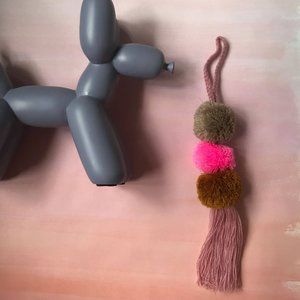 Pom Pom Tassel Triple Decker Tiered Bag Charm